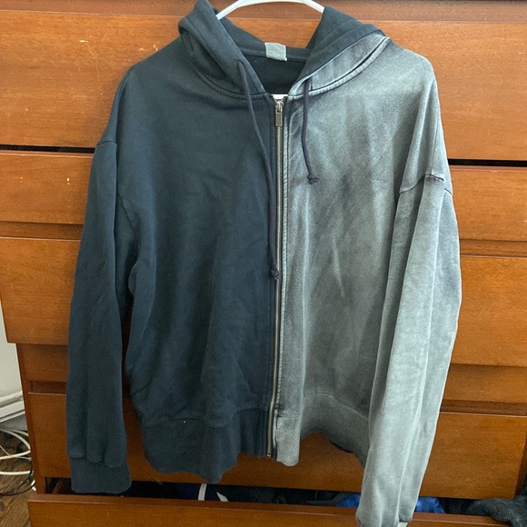 Like Love Jackets & Blazers - Two toned black and grey hoodie with full zip and pockets. Very warm